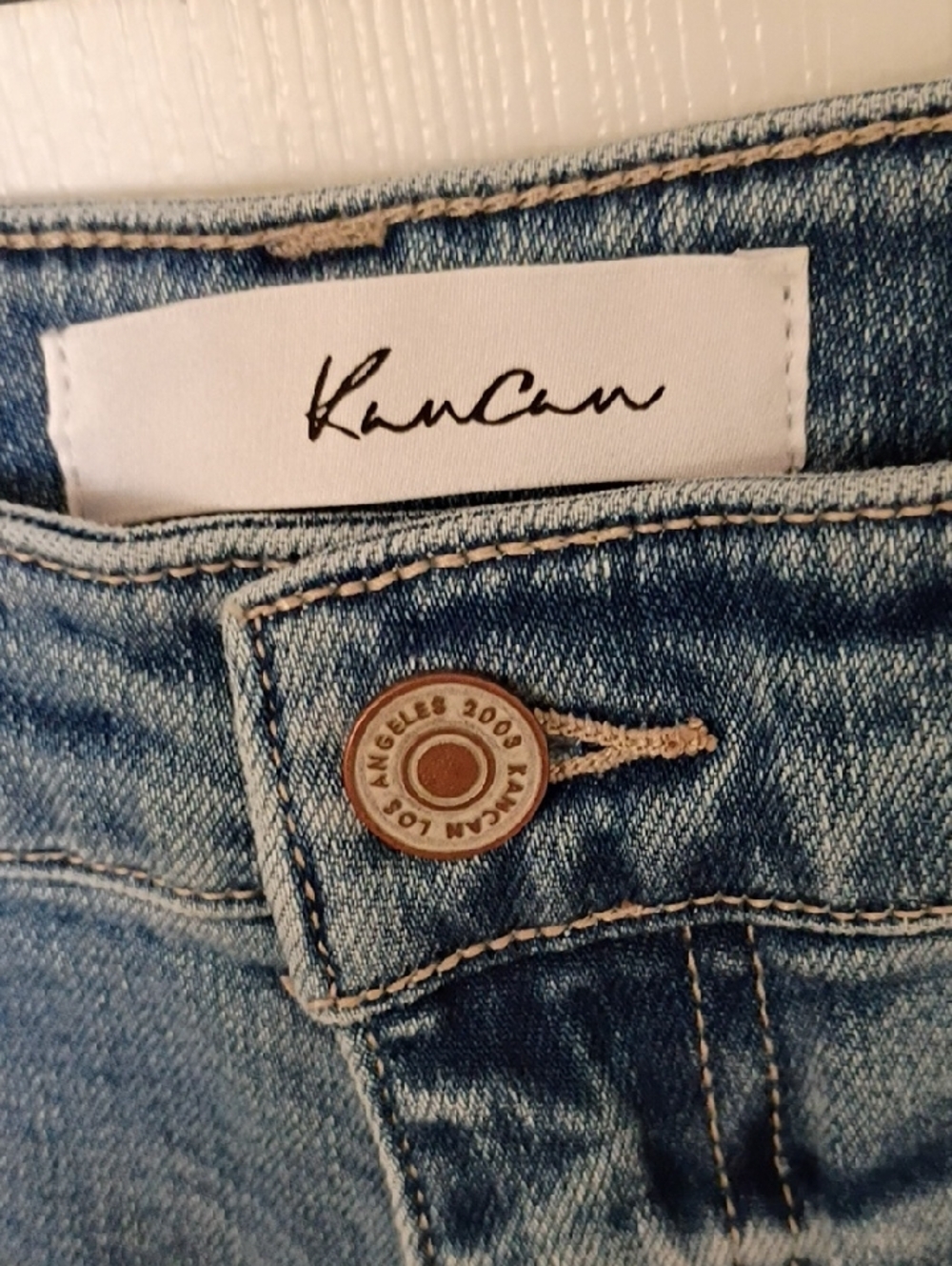 Kut from the Kloth Light Blue Jeans with Raw Hem - Picture 6 of 11